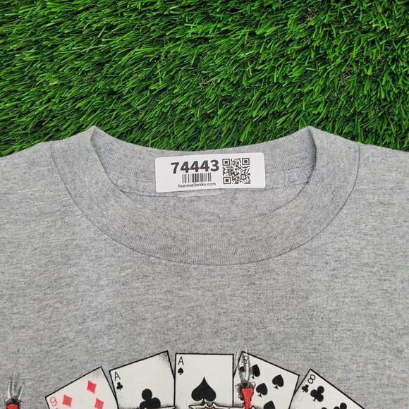 Vintage Western Skull Biker Shirt 2XL 25x29 Gray - Picture 9 of 13